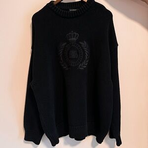 Balenciaga - Crewneck knit black crown logo